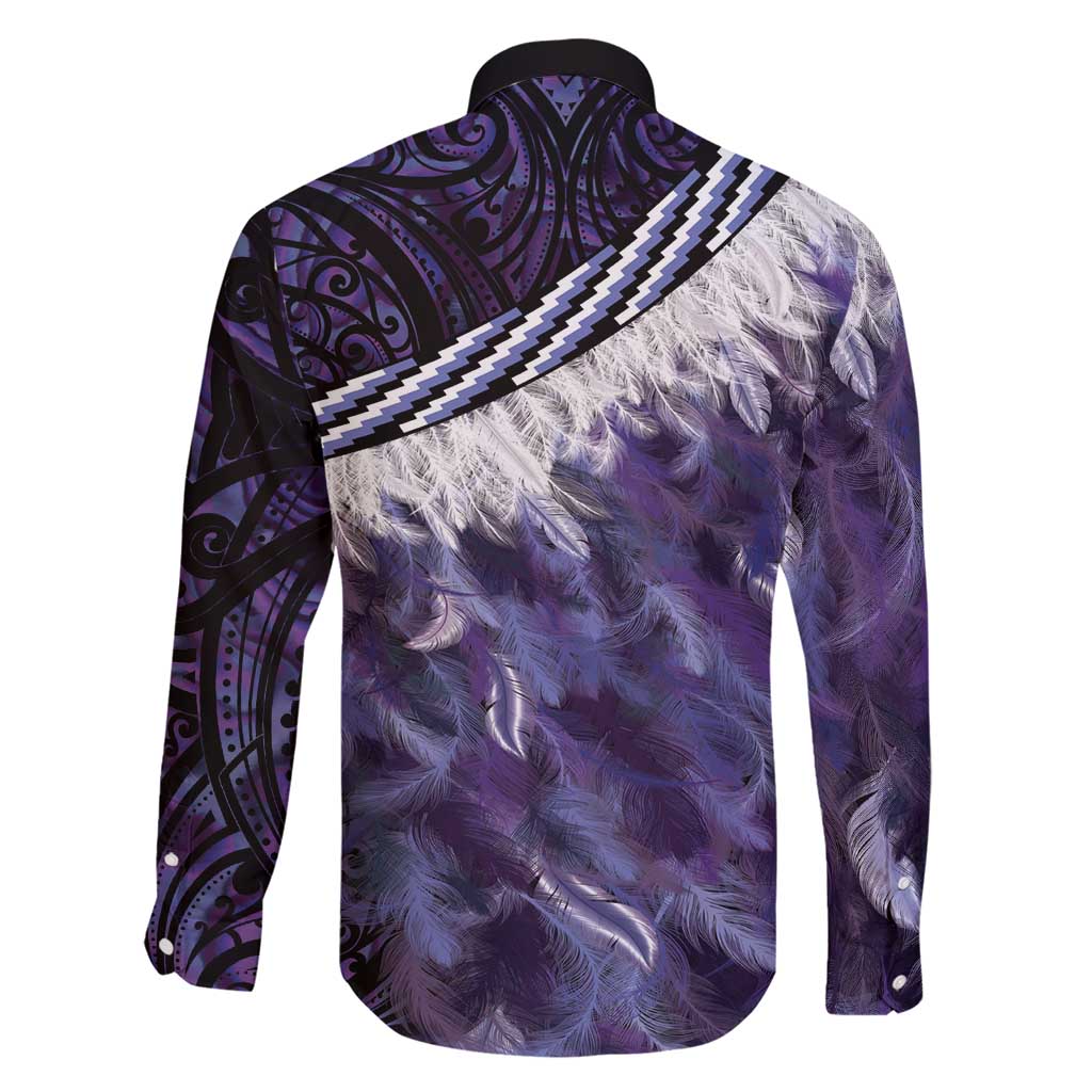 Purple Traditional Cloak Aotearoa Family Matching Short Sleeve Bodycon Dress and Hawaiian Shirt Maori Paua Shell Korowai Pattern LT14 - Polynesian Pride