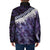 Purple Traditional Cloak Aotearoa Padded Jacket Maori Paua Shell Korowai Pattern - Polynesian Pride