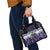 Purple Traditional Cloak Aotearoa Shoulder Handbag Maori Paua Shell Korowai Pattern