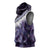 Purple Traditional Cloak Aotearoa Sleeveless Hoodie Maori Paua Shell Korowai Pattern - Polynesian Pride