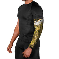 Yellow Traditional Cloak Aotearoa Arm Sleeves Maori Paua Shell Korowai Pattern - Polynesian Pride