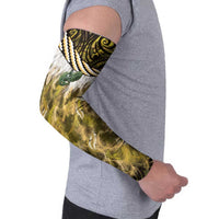 Yellow Traditional Cloak Aotearoa Arm Sleeves Maori Paua Shell Korowai Pattern - Polynesian Pride