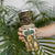 Yellow Traditional Cloak Aotearoa Skinny Tumbler Maori Paua Shell Korowai Pattern