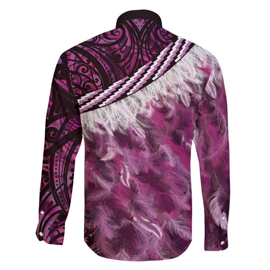Pink Traditional Cloak Aotearoa Family Matching Mermaid Dress and Hawaiian Shirt Maori Paua Shell Korowai Pattern LT14 - Polynesian Pride