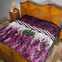 Pink Traditional Cloak Aotearoa Quilt Maori Paua Shell Korowai Pattern LT14 - Polynesian Pride