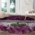 Pink Traditional Cloak Aotearoa Round Carpet Maori Paua Shell Korowai Pattern