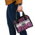 Pink Traditional Cloak Aotearoa Shoulder Handbag Maori Paua Shell Korowai Pattern