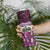 Pink Traditional Cloak Aotearoa Skinny Tumbler Maori Paua Shell Korowai Pattern