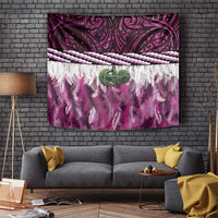 Pink Traditional Cloak Aotearoa Tapestry Maori Paua Shell Korowai Pattern LT14 Pink - Polynesian Pride