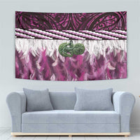 Pink Traditional Cloak Aotearoa Tapestry Maori Paua Shell Korowai Pattern LT14 - Polynesian Pride