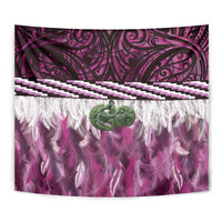 Pink Traditional Cloak Aotearoa Tapestry Maori Paua Shell Korowai Pattern LT14 - Polynesian Pride