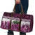Pink Traditional Cloak Aotearoa Travel Bag Maori Paua Shell Korowai Pattern - Polynesian Pride
