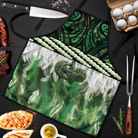 Green Traditional Cloak Aotearoa Apron Maori Paua Shell Korowai Pattern - Polynesian Pride