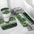 Green Traditional Cloak Aotearoa Bathroom Set Maori Paua Shell Korowai Pattern - Polynesian Pride