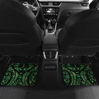 Green Traditional Cloak Aotearoa Car Mats Maori Paua Shell Korowai Pattern