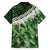Green Traditional Cloak Aotearoa Family Matching Short Sleeve Bodycon Dress and Hawaiian Shirt Maori Paua Shell Korowai Pattern