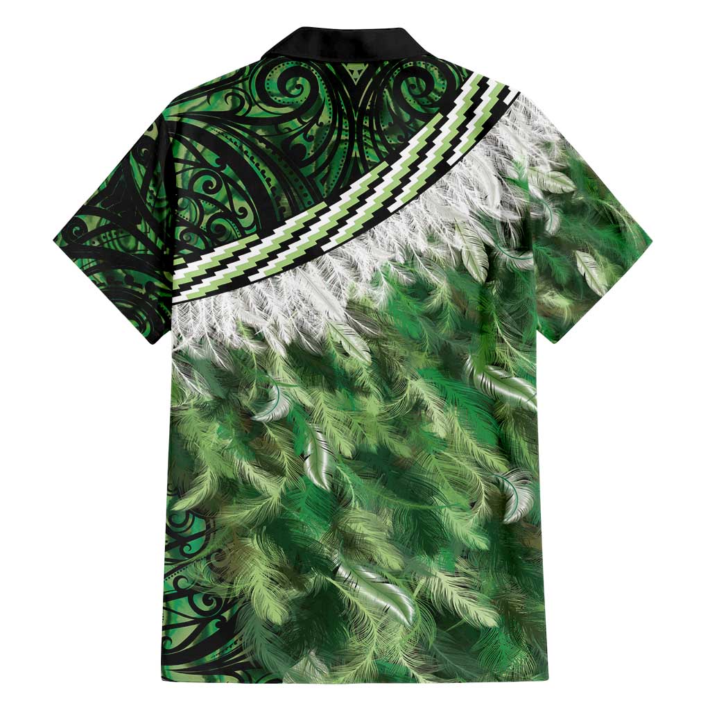 Green Traditional Cloak Aotearoa Family Matching Tank Maxi Dress and Hawaiian Shirt Maori Paua Shell Korowai Pattern