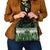 Green Traditional Cloak Aotearoa Shoulder Handbag Maori Paua Shell Korowai Pattern