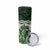 Green Traditional Cloak Aotearoa Skinny Tumbler Maori Paua Shell Korowai Pattern