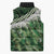 Green Traditional Cloak Aotearoa Sleeveless Puffer Jacket Maori Paua Shell Korowai Pattern - Polynesian Pride