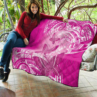 Polynesia Breast Cancer Awareness Quilt Think Pink Ribbon Polynesian Butterflies