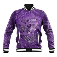 Personalised Polynesia Lupus Awareness Month Baseball Jacket Warrior Purple Ribbon Polynesian Butterflies