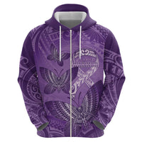 Personalised Polynesia Lupus Awareness Month Hoodie Warrior Purple Ribbon Polynesian Butterflies LT14 - Polynesian Pride
