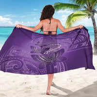 Polynesia Lupus Awareness Month Sarong Warrior Purple Ribbon Polynesian Butterflies