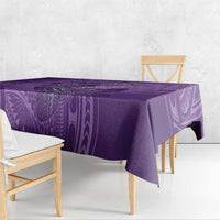 Polynesia Lupus Awareness Month Tablecloth Warrior Purple Ribbon Polynesian Butterflies LT14 - Polynesian Pride