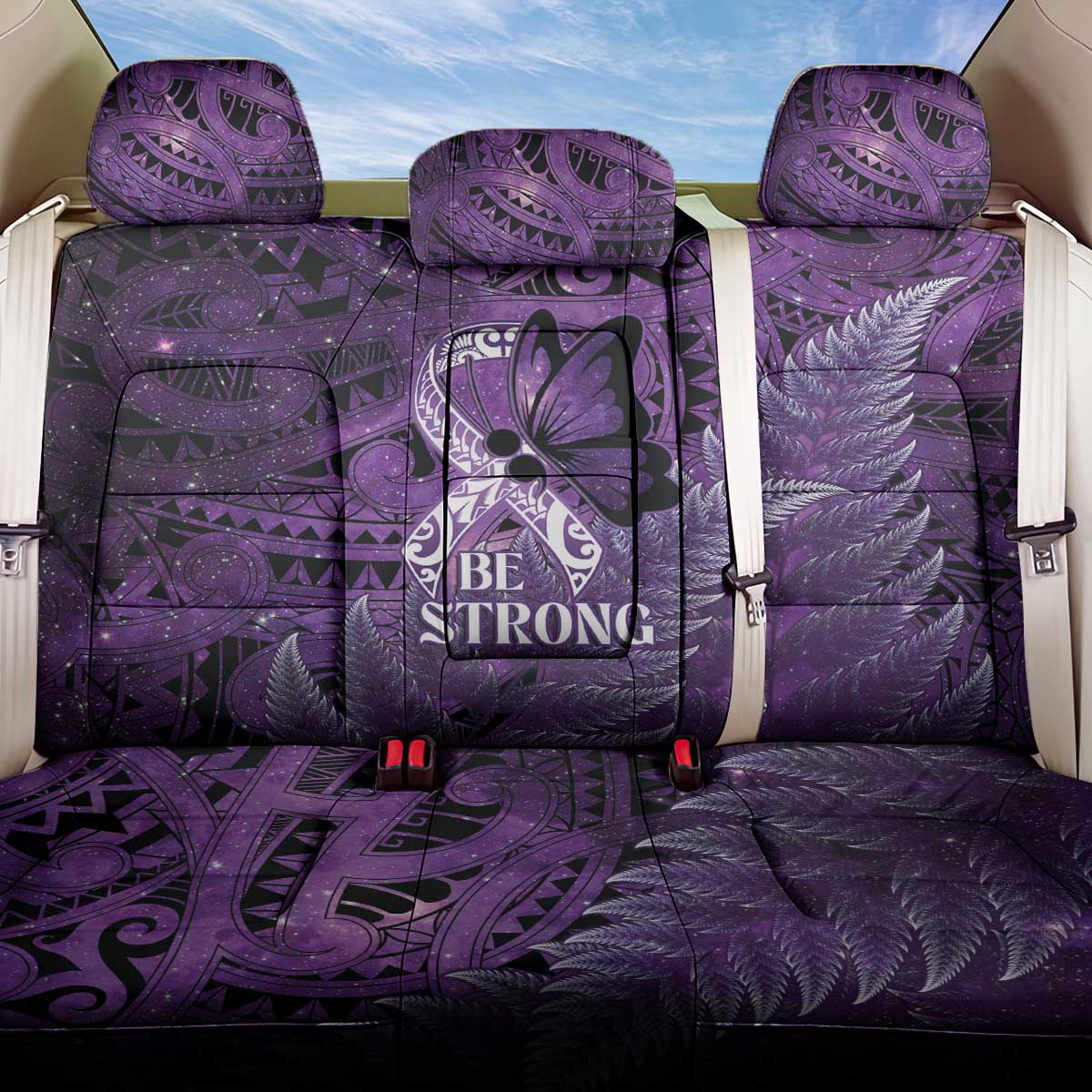 Lupus Awareness Month New Zealand Back Car Seat Cover Be Strong Warrior Maori Silver Fern