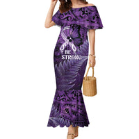 Lupus Awareness Month New Zealand Family Matching Mermaid Dress and Hawaiian Shirt Be Strong Warrior Maori Silver Fern