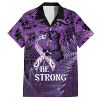 Lupus Awareness Month New Zealand Family Matching Off The Shoulder Long Sleeve Dress and Hawaiian Shirt Be Strong Warrior Maori Silver Fern