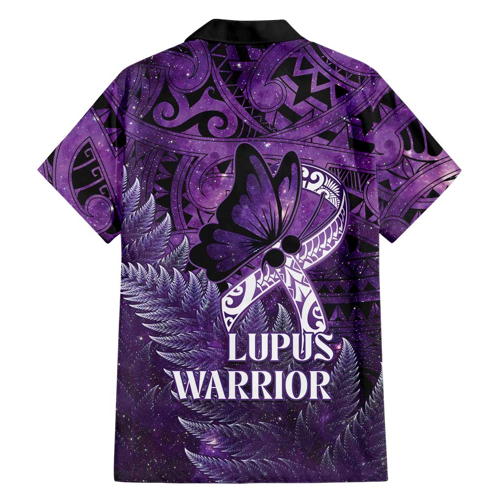 Lupus Awareness Month New Zealand Family Matching Off Shoulder Maxi Dress and Hawaiian Shirt Be Strong Warrior Maori Silver Fern