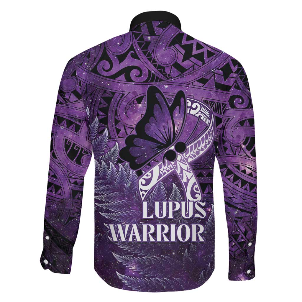 Lupus Awareness Month New Zealand Family Matching Off Shoulder Maxi Dress and Hawaiian Shirt Be Strong Warrior Maori Silver Fern