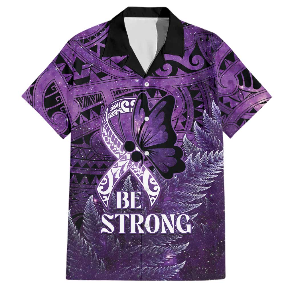 Lupus Awareness Month New Zealand Family Matching Off Shoulder Short Dress and Hawaiian Shirt Be Strong Warrior Maori Silver Fern