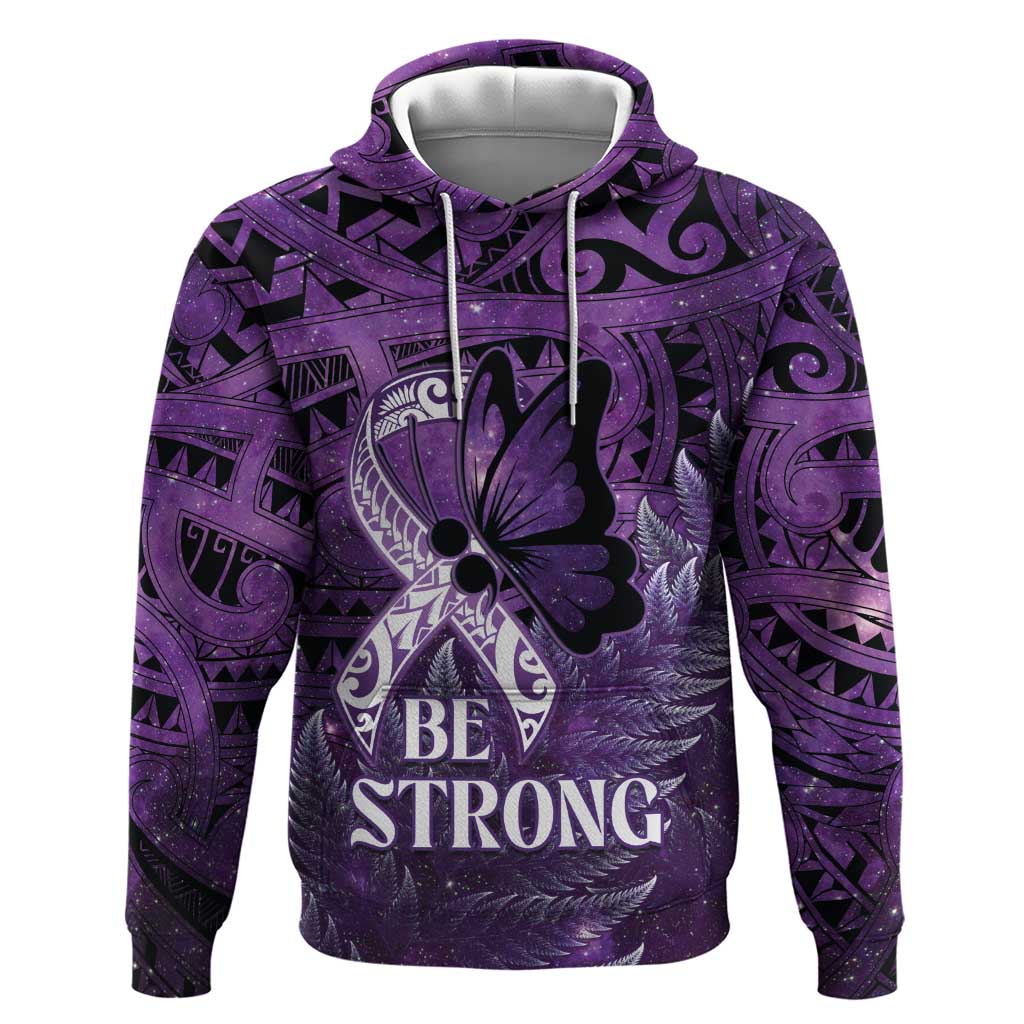 Lupus Awareness Month New Zealand Hoodie Be Strong Warrior Maori Silver Fern