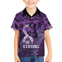 Lupus Awareness Month New Zealand Kid Hawaiian Shirt Be Strong Warrior Maori Silver Fern