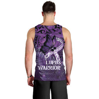 Lupus Awareness Month New Zealand Men Tank Top Be Strong Warrior Maori Silver Fern