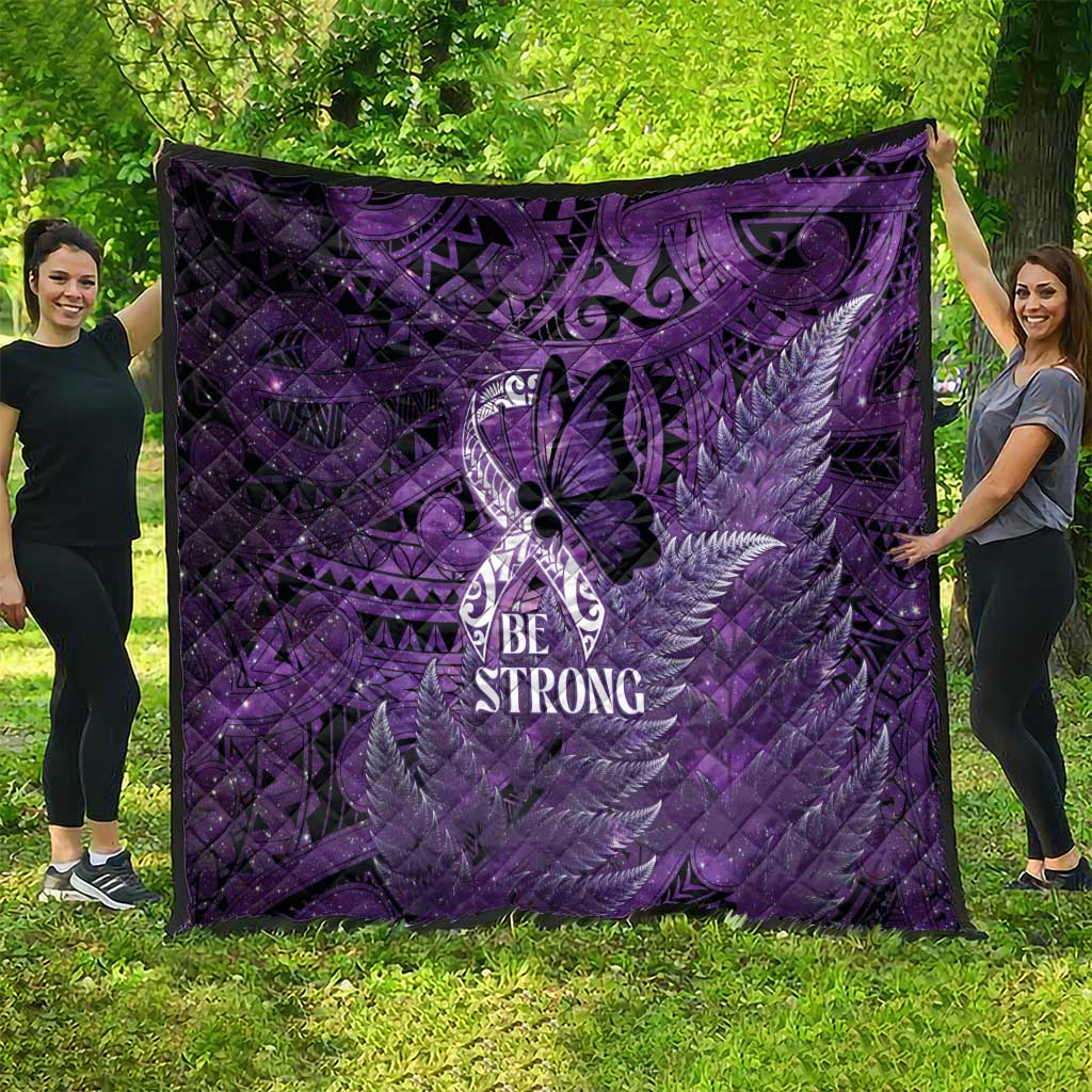 Lupus Awareness Month New Zealand Quilt Be Strong Warrior Maori Silver Fern LT14 - Polynesian Pride