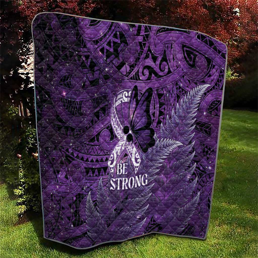 Lupus Awareness Month New Zealand Quilt Be Strong Warrior Maori Silver Fern LT14 - Polynesian Pride