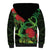 New Zealand Gecko Sherpa Hoodie Aotearoa Maori With Pohutukawa Flowers