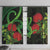 New Zealand Gecko Window Curtain Aotearoa Maori With Pohutukawa Flowers