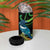 New Zealand Tui Bird 4 in 1 Can Cooler Tumbler Aotearoa Maori With Kowhai Flowers