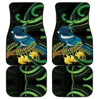 New Zealand Tui Bird Car Mats Aotearoa Maori With Kowhai Flowers