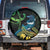 New Zealand Tui Bird Spare Tire Cover Aotearoa Maori With Kowhai Flowers