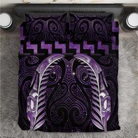 Purple Matariki New Zealand Bedding Set Maori Poutama Galaxy Vibes