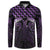 Purple Matariki New Zealand Button Sweatshirt Maori Poutama Galaxy Vibes