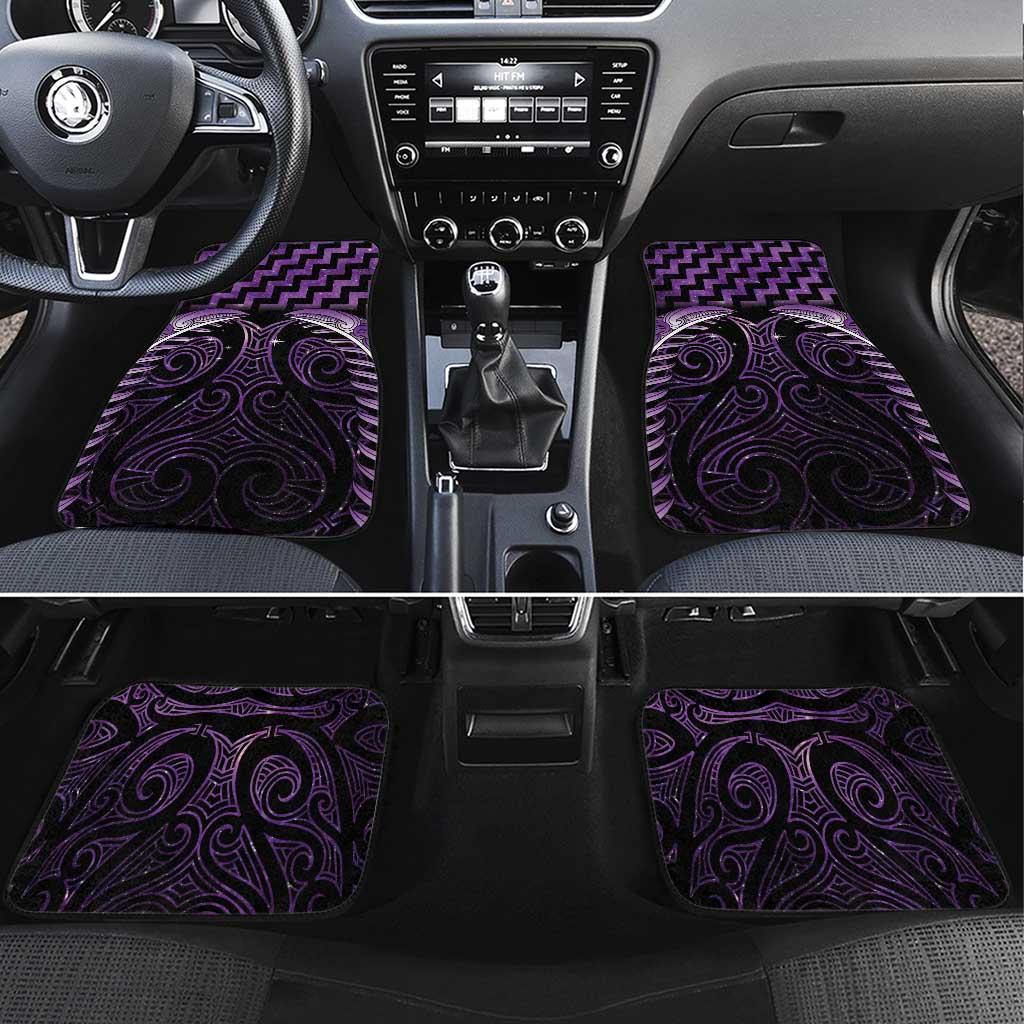 Purple Matariki New Zealand Car Mats Maori Poutama Galaxy Vibes