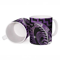 Purple Matariki New Zealand Ceramic Mug Maori Poutama Galaxy Vibes - Polynesian Pride