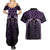 Purple Matariki New Zealand Couples Matching Summer Maxi Dress and Hawaiian Shirt Maori Poutama Galaxy Vibes